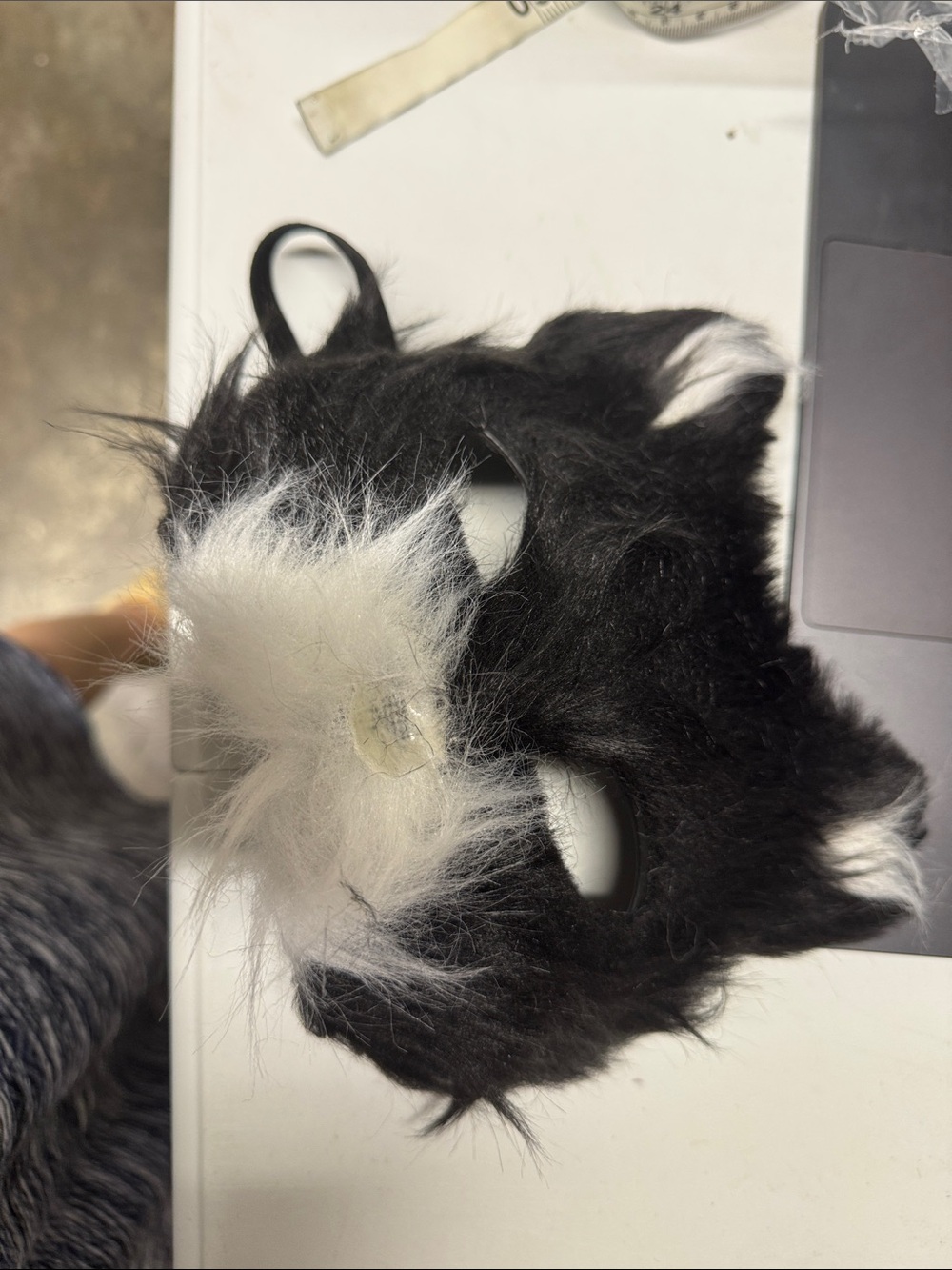 5 pc Furry Costume Therian Mask and Tail Kit, Atiofber Paws Gloves - Picture 5 of 9